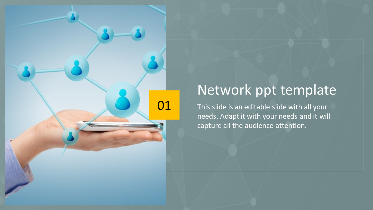 Amazing Network PPT Templates Presentation-One Node
